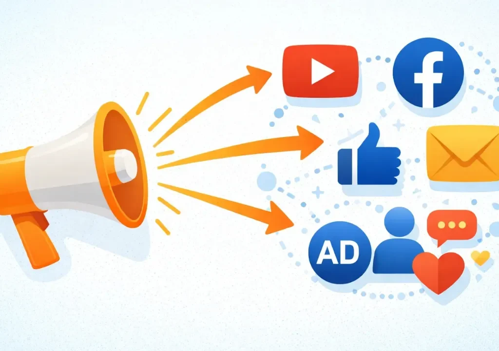 marketing reach and channels like ads and content
