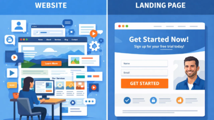 Landing page vs website