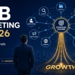 B2B marketing in 2026 showing multiple channels connected to a unified growth strategy